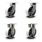 Service Caster 8 Inch Heavy Duty Semi Steel Cast Iron Caster Swivel Locks 2 Rigid SCC, 2PK SCC-KP92S830-SSR-BSL-2-R-2 - alternate 1